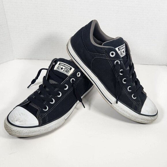 Kids COVERSE All Star Black & Gray Low top with padded tongue Size 6 - Picture 3 of 5